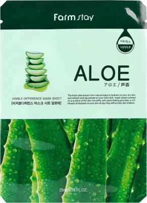 Увлажняющая тканевая маска с экстрактом алоэ Visible Difference Mask Sheet Aloe, 23 мл – фото 8