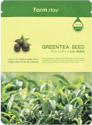 Visible Difference Mask Sheet Green Tea Seed - Тканевая маска для лица с экстрактом семян зеленого чая, 23 мл – фото 1