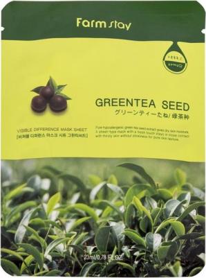 Visible Difference Mask Sheet Green Tea Seed - Тканевая маска для лица с экстрактом семян зеленого чая, 23 мл – фото 6