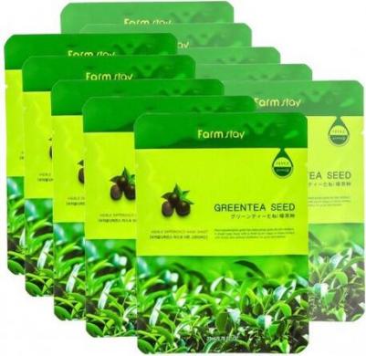 Visible Difference Mask Sheet Green Tea Seed - Тканевая маска для лица с экстрактом семян зеленого чая, 23 мл – фото 12