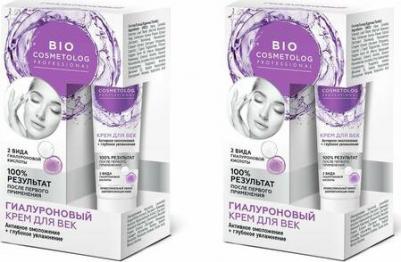 Крем для век гиалуроновый Активное омоложение+глубокое увлажнение серии BioCosmetolog Professional, 15мл – фото 3