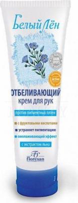Белый лен Отбеливающий крем для рук против пятен с омолаживающим действием, 100 мл – фото 3