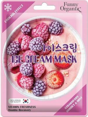 Маска-мороженое, для лица Strawberry Sorbet & Mint "Морозная свежесть" 22 г – фото 1