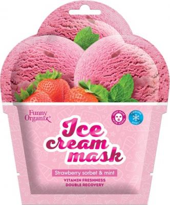 Маска-мороженое, для лица Strawberry Sorbet & Mint "Морозная свежесть" 22 г