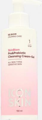 Мягкий бессульфатный крем-гель для умывания для чувствительной кожи с пре- и пробиотиком, 150 мл