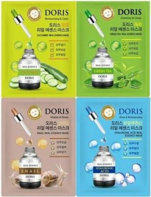 DORIS Тканевая ампульная маска с экстрактом зеленого чая GREEN TEA REAL ESSENCE MASK, 25 мл – фото 7