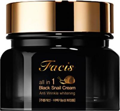 Facis Антивозрастной крем для лица c муцином черной улитки ALL-IN-ONE BLACK SNAIL CREAM, 100 мл – фото 1