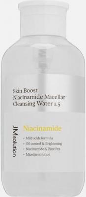 Мицеллярная вода корейская с ниацинамидом SKIN BOOST NIACINAMIDE MICELLAR CLEANSING WATER 1.5, 500 мл