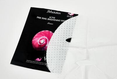 Ультратонкая тканевая маска с муцином улитки Active Pink Snail Brightening Mask Prime, 30 мл х 10 шт – фото 4