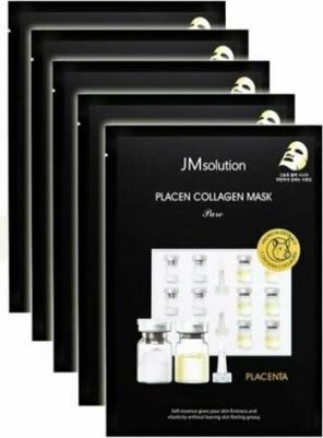 Восстанавливающая тканевая маска с плацентой и коллагеном Placen Collagen Mask Pure, 10шт – фото 1