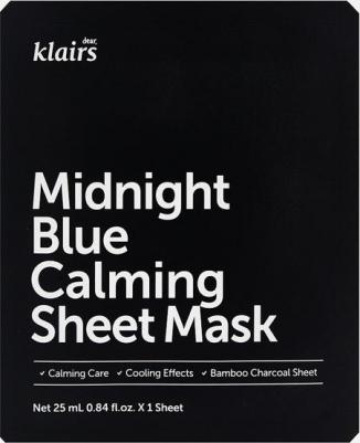Маска успокаивающая Midnight Blue Calming Sheet Mask, 25 г, 25 мл