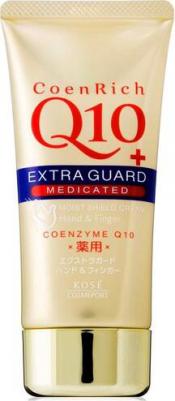Крем для рук Coen Rich Q10 Extra Guard с коэнзимом Q10, для защиты чувствительной кожи и снятия раздражения, без аромата, KOSE, 80г – фото 3
