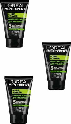 Очищающий Гель для умывания Men Expert 5 действий против проблем кожи с черным углем, 100 мл – фото 2