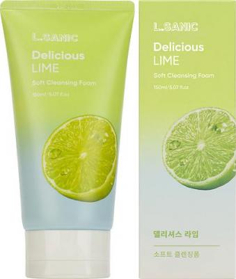 Крем для умывания Пенка для умывания Очищающая с экстрактом лайма Delicious Lime Soft Cleansing Foam