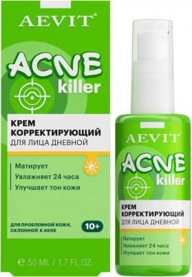 дневной крем корректирующий для лица AEVIT ACNEKILLER corrective day cream 50 ml 50 мл – фото 1