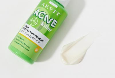 дневной крем корректирующий для лица AEVIT ACNEKILLER corrective day cream 50 ml 50 мл – фото 4
