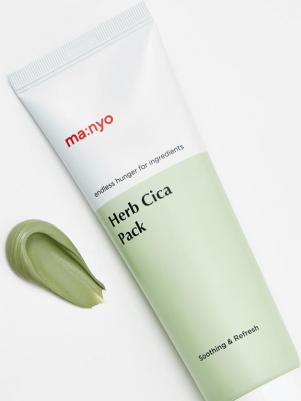 Успокаивающая маска для лица с экстрактом зеленого чая Manyo Herb Green Cica Pack, 75 мл – фото 5