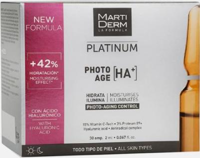 Ампулы для лица Коррекция фотостарения Гиалуроновая кислота +/Платинум 30 х 2 мл – фото 4