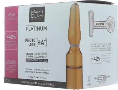 Ампулы для лица Коррекция фотостарения Гиалуроновая кислота +/Платинум 30 х 2 мл – фото 7