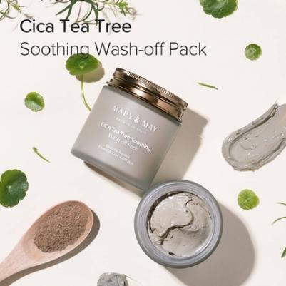 Маска глиняная для лица с экстрактом центеллы и чайным деревом | Cica TeaTree Soothing Wash off Pack 125g – фото 13