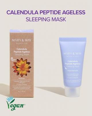Ночная гелевая маска для лица Calendula Peptide Ageless Sleeping Mask 30 г – фото 6