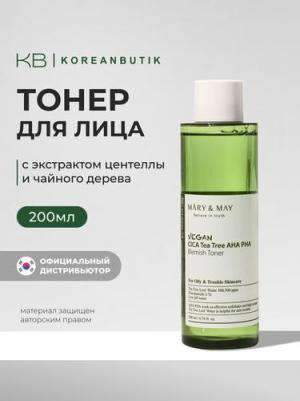 Тонер успокаивающий с экстрактом центеллы азиатской | Vegan Cica Tea Tree AHA PHA Toner 200ml – фото 12
