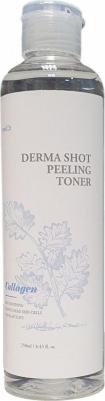 Derma Shot Peeling Toner Collagen — Очищающий тонер с коллагеном 250 мл – фото 3