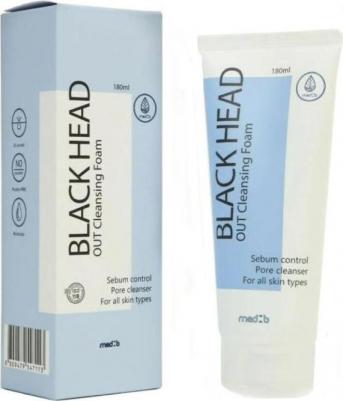 Пенка для умывания Black Head Out Cleansing Foam с черным углем 180 мл – фото 1