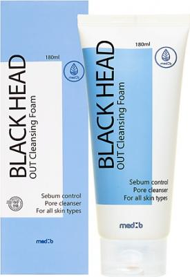 Пенка для умывания Black Head Out Cleansing Foam с черным углем 180 мл – фото 3