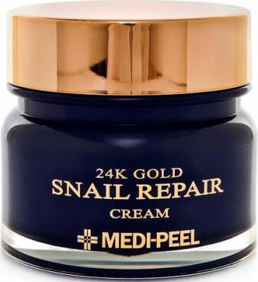 24K Gold Snail Cream разглаживающий крем для лица с золотом и муцином улитки, 50 г – фото 2
