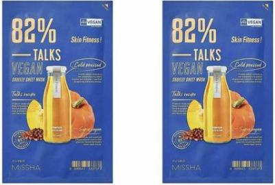 Маска увлажняющая для лица TALKS VEGAN SQUEEZE SHEET MASK [SKIN FITNESS] 27 гр – фото 6