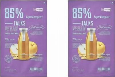 Маска увлажняющая для лица TALKS VEGAN SQUEEZE SHEET MASK [SUPER ENERGIZER] 27 гр – фото 7