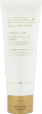 Super Aqua, очищающая пенка с экстрактом секрета улитки для восстановления клеток кожи, 100 мл – фото 6