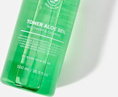 Восстанавливающий тонер для лица "Алое" Recovery Face Toner Aloe 500 мл – фото 7