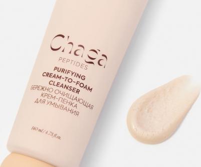 Бережно очищающая крем-пенка для умывания Chaga Peptides 140 – фото 3