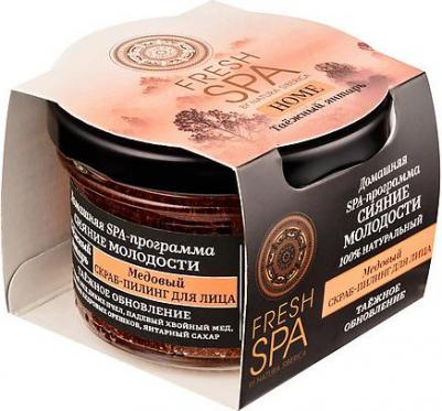 Скраб-пилинг для лица Fresh Spa Home Таежный янтарь Медовый 75мл – фото 7