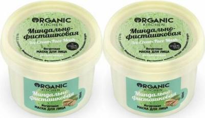Маска для лица йогуртовая Миндально-фисташковая Organic Kitchen/Органик Китчен 100мл – фото 2