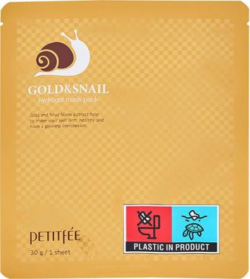KOELF Гидрогелевая маска для лица с золотом и фильтратом улитки Gold&snail hydrogel mask pack – фото 2