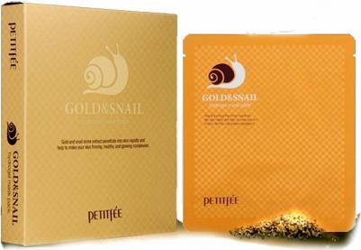 KOELF Гидрогелевая маска для лица с золотом и фильтратом улитки Gold&snail hydrogel mask pack – фото 10
