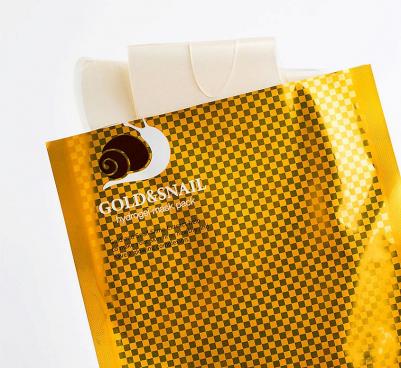 KOELF Гидрогелевая маска для лица с золотом и фильтратом улитки Gold&snail hydrogel mask pack – фото 20