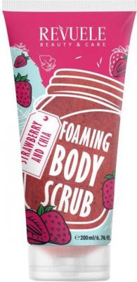 Пенящийся скраб для тела с клубникой и чиа, 200 мл