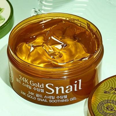 Гель с золотом и улиткой 24K Gold Snail Soothing Gel 300 ml – фото 4