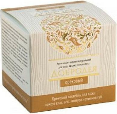 Крем косметический Молодость кожи Добродея натуральный ореховый, 30 мл – фото 1