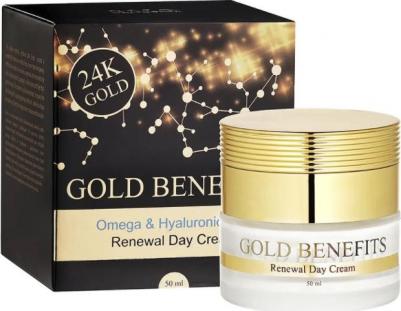 Крем для лица Gold Benefits с гиалуроновой кислотой и омега 3 дневной 50 мл – фото 2
