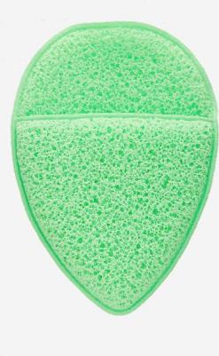 Спонж-губка для умывания каплевидный, с кармашком