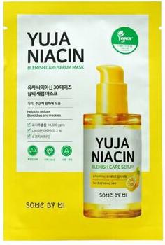 Yuja Niacin, сыворотка-маска для ухода за несовершенствами на 30 дней, 1 тканевая маска, 25 г – фото 1
