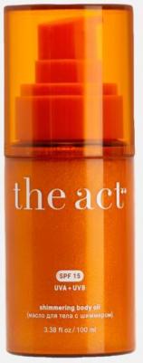 Масло для тела с шиммером SPF 15, без липкости, 100 мл