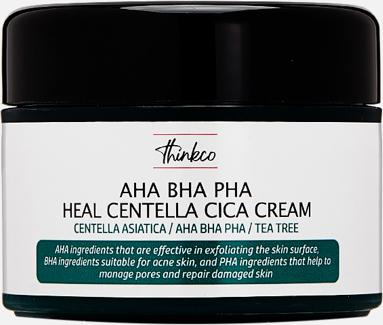 Крем с AHA, BHA, PHA-кислотами и центеллой азиатской AHA BHA PHA HEAL CENTELLA CICA CREAM 50 мл