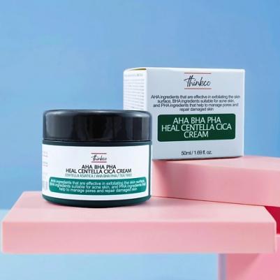 Крем с AHA, BHA, PHA-кислотами и центеллой азиатской AHA BHA PHA HEAL CENTELLA CICA CREAM 50 мл – фото 5