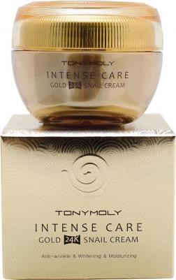 Крем для лица с муцином улитки и коллоидным золотом INTENSE CARE GOLD 24K SNAIL CREAM, 45мл – фото 4